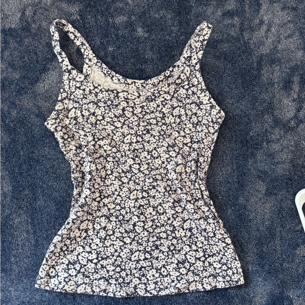 Old Navy Navy and White Floral Camisole